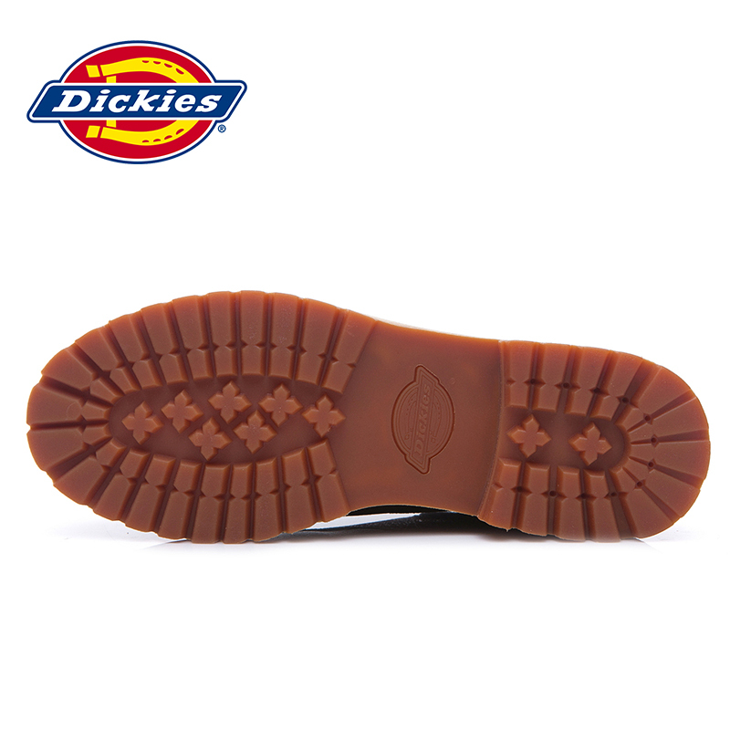 Dickies秋季工装鞋男低帮鞋子厚底真皮大头皮鞋男士休闲鞋潮鞋男