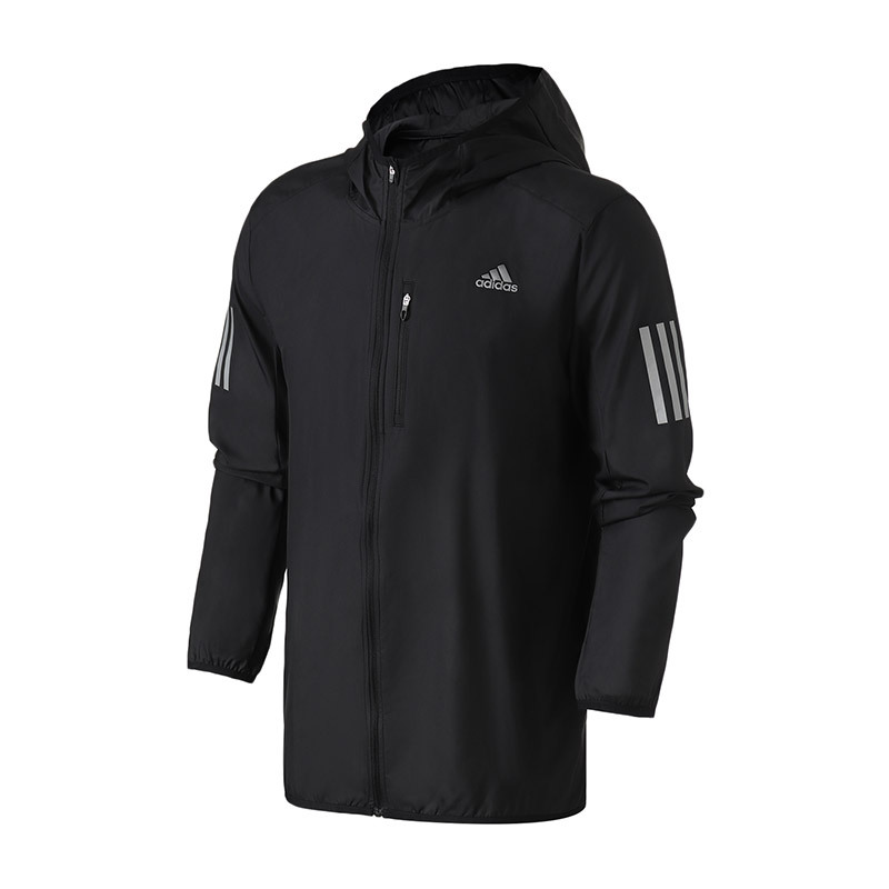 adidas男服外套夹克跑步训练透气休闲运动服DX1983 L DQ2517蓝色