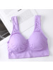 中老年大码无缝零束缚无钢圈睡眠文胸 无痕瑜伽双层运动背心女bra