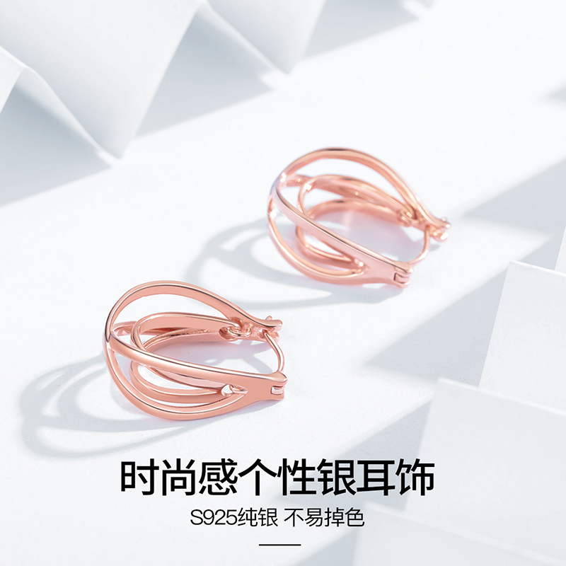 佰色传情夸张设计耳环2020年新款潮时尚气质高级感纯银耳饰女 BYE1016