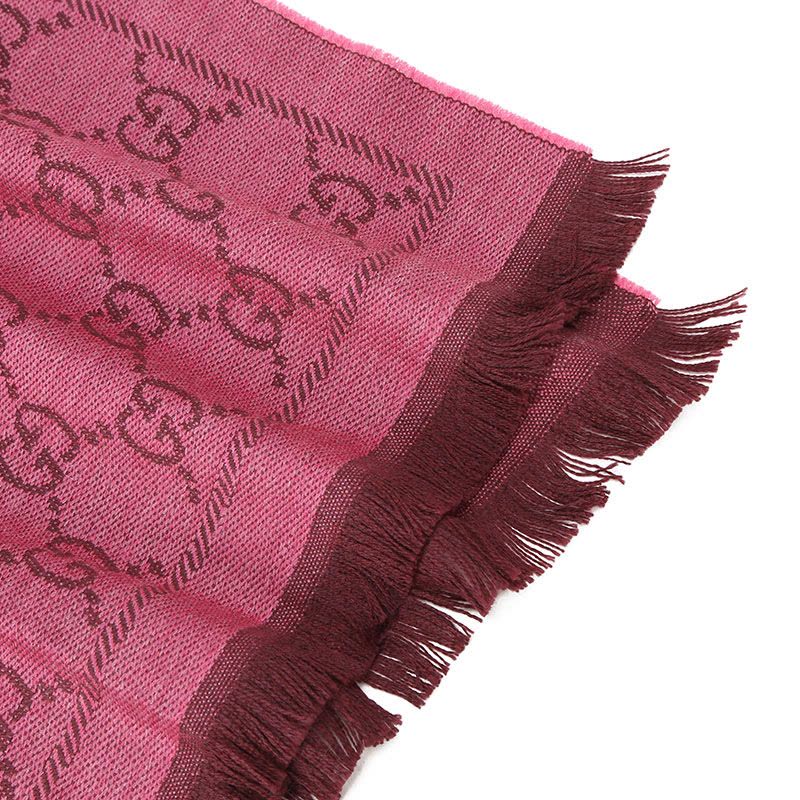 预订GUCCI\古驰 GG提花图案流苏边 围巾48*180CM图片