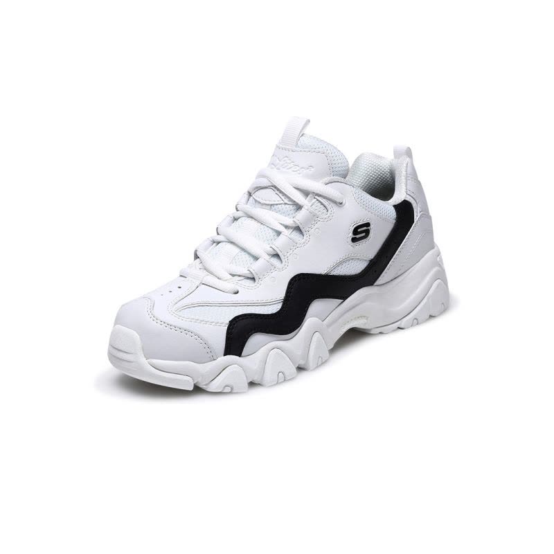 Skechers斯凯奇新款情侣鞋D'lites熊猫鞋 厚底增高老爹鞋88888001图片