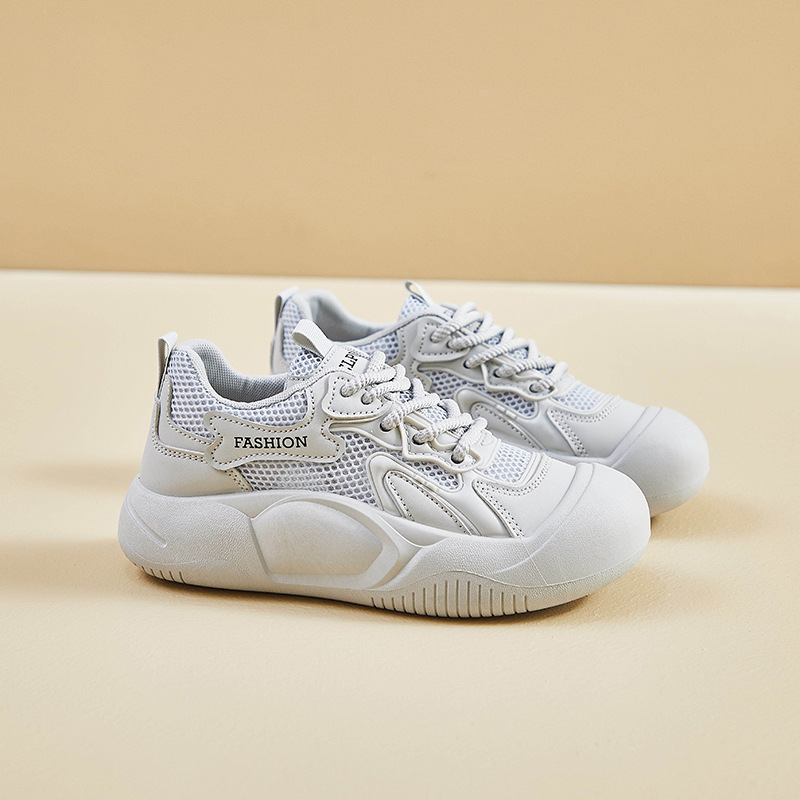 夏季小白鞋新款韩版ins女学生增高网面透气运动板鞋休闲视频