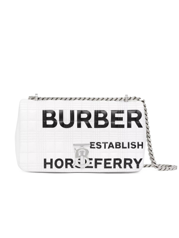 【预定】BURBERRY Lola - 小号绗缝 Horseferry 印花涂层帆布单肩包萝纳包 23*6*13CM