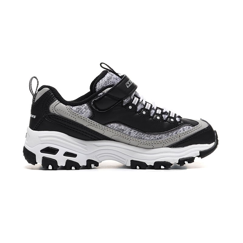 Skechers斯凯奇男童熊猫鞋D‘lites舒适运动鞋664094L 664094L/BKW黑色+白色