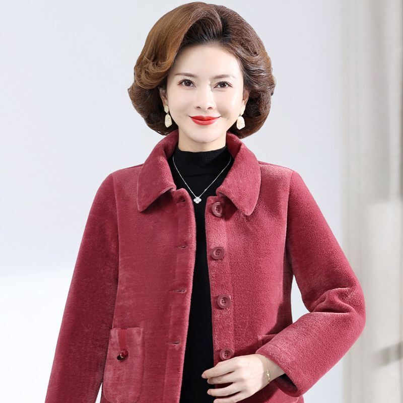 中年冬装外套女60岁时尚短款妈妈装气质洋气通勤冬季中老年人衣