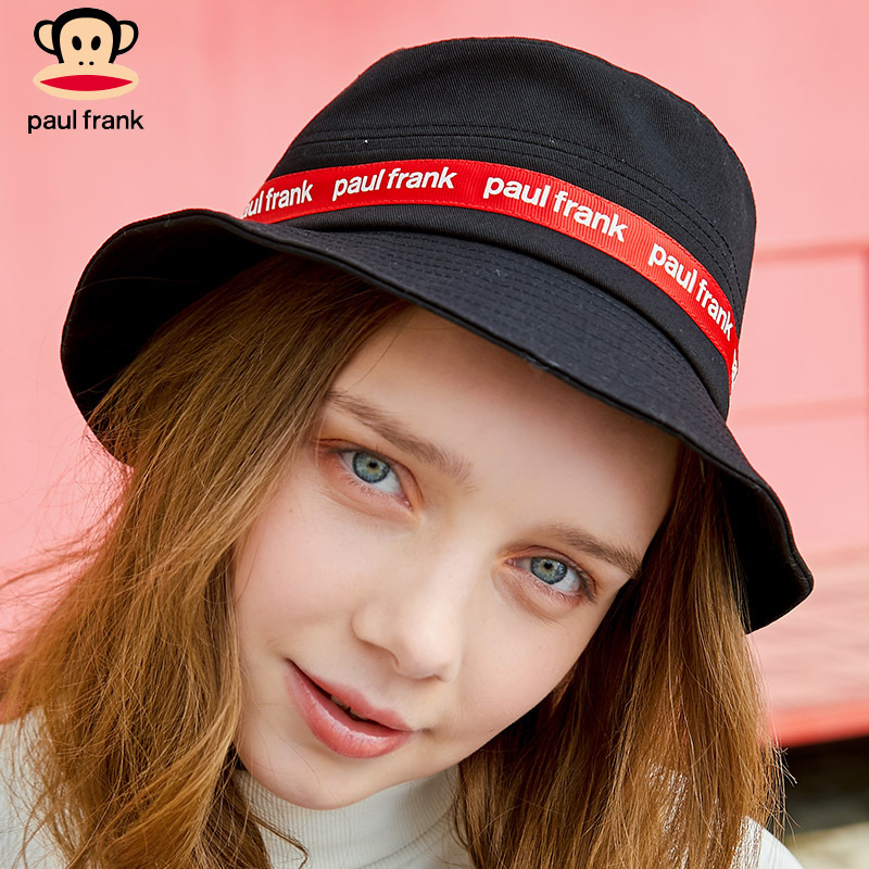 Paul Frank/大嘴猴2020春季新款渔夫帽女韩版织带休闲户外帽子潮