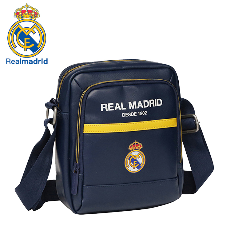 皇家马德里Realmadrid官方正品时尚男女士多功能大容量手提运动户外健身训练商旅行电脑单肩小挎书包背包蓝色