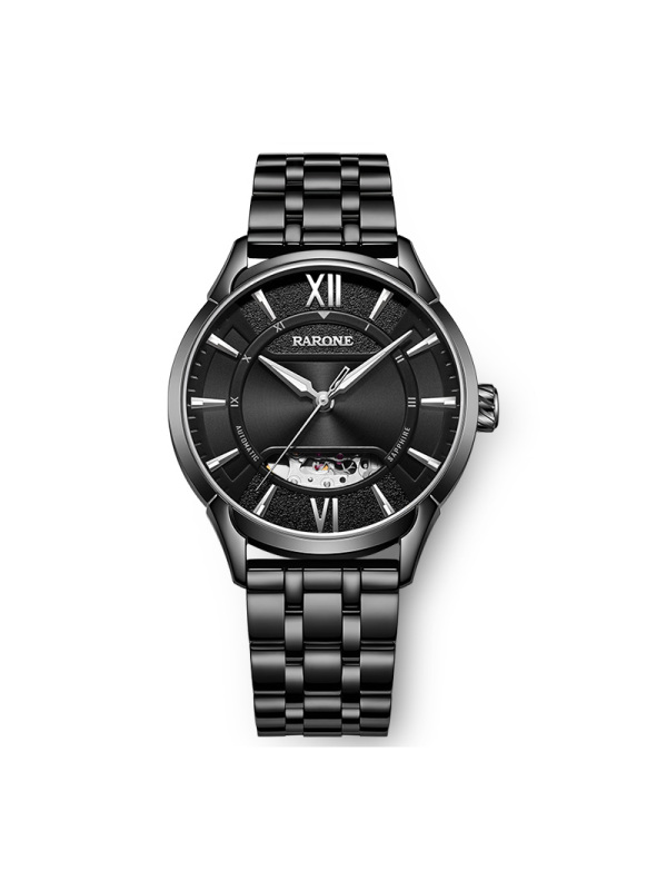 一表两用雷诺手表男士潮流时尚镂空自动机械表夜光钢带腕表8670269