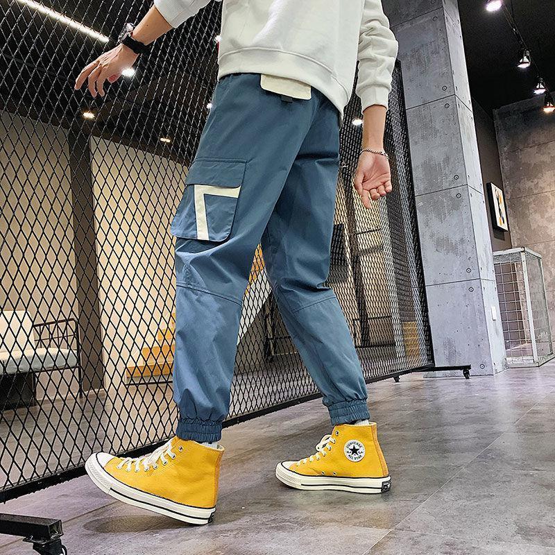 海德斯曼工装运动裤男宽松男士裤子休闲裤时尚潮流裤子90576