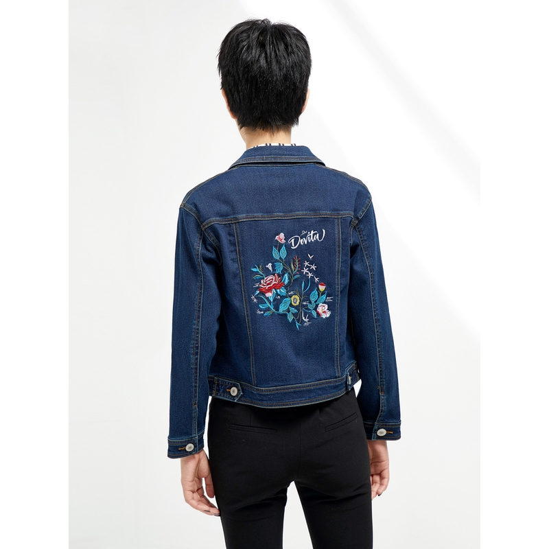 爱居兔春装2019女装时尚牛仔短款外套