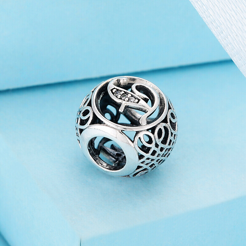 PANDORA潘多拉 复古字母F 925银 串饰-791850CZ