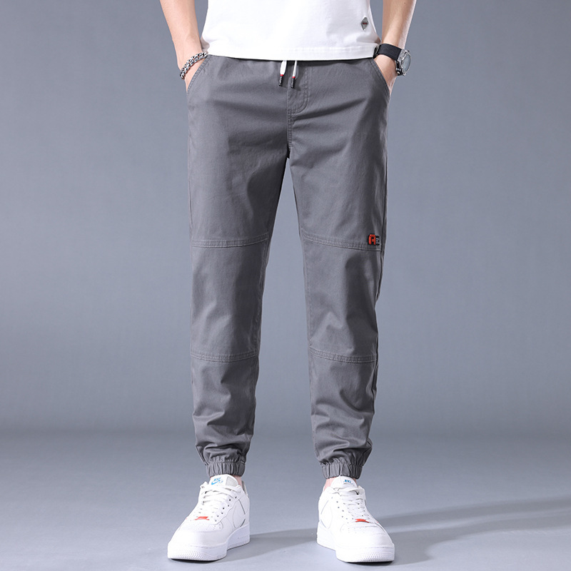 ceba男士休闲裤夏天工装潮牌宽松束脚运动九分速干冰丝裤子男夏季薄款