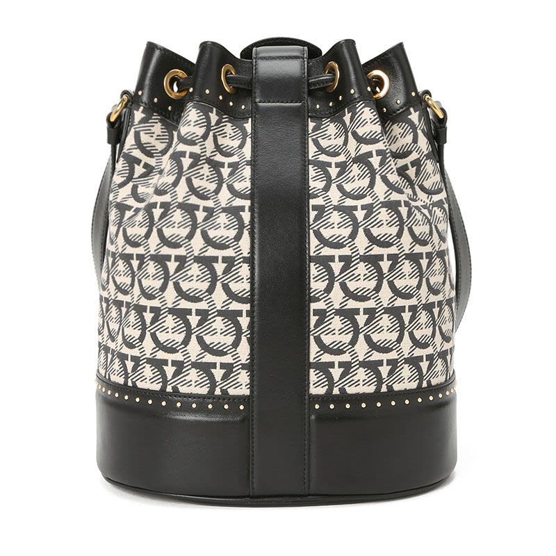 预订FERRAGAMO GANCINI 水桶 老花款 斜挎包21H587 织物\牛皮革图片