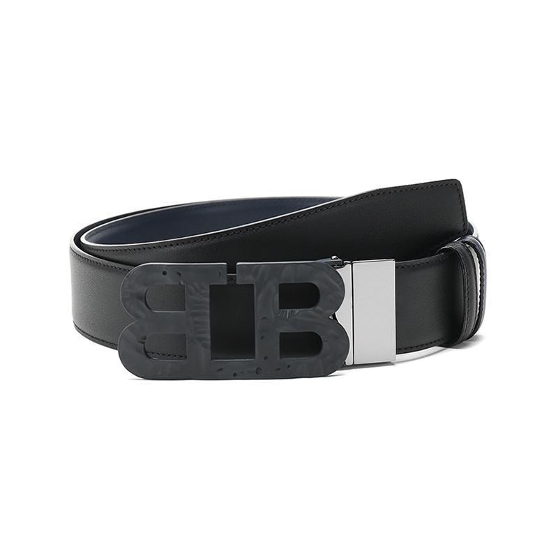 BALLY 巴利 男士 皮质板扣式双面皮带腰带 MIRROR B 40 M OR