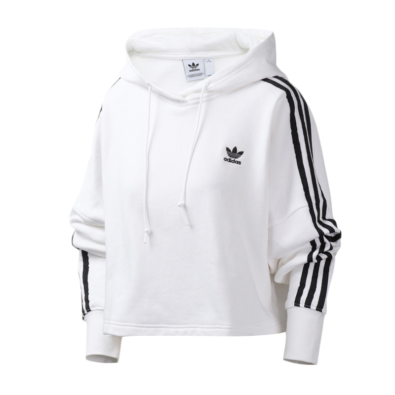 adidas阿迪达斯三叶草女装运动服长袖连帽卫衣套头衫ED7555