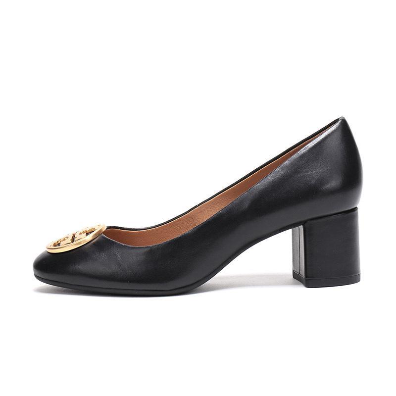 toryburch托里伯奇奢侈品tb女鞋chelsea系列皮革中跟船鞋高跟鞋45900