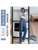 Ceba冰丝阔腿裤女裤子夏季薄款高腰垂感宽松直筒黑色休闲拖地夏天长裤