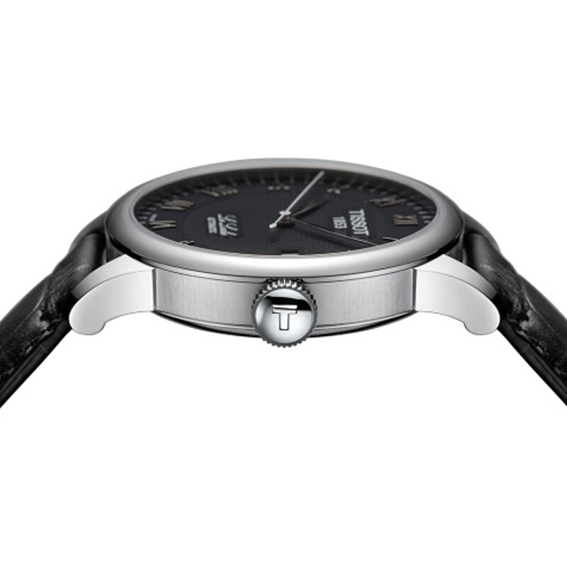 天梭tissot瑞士手表力洛克系列机械男士手表皮带