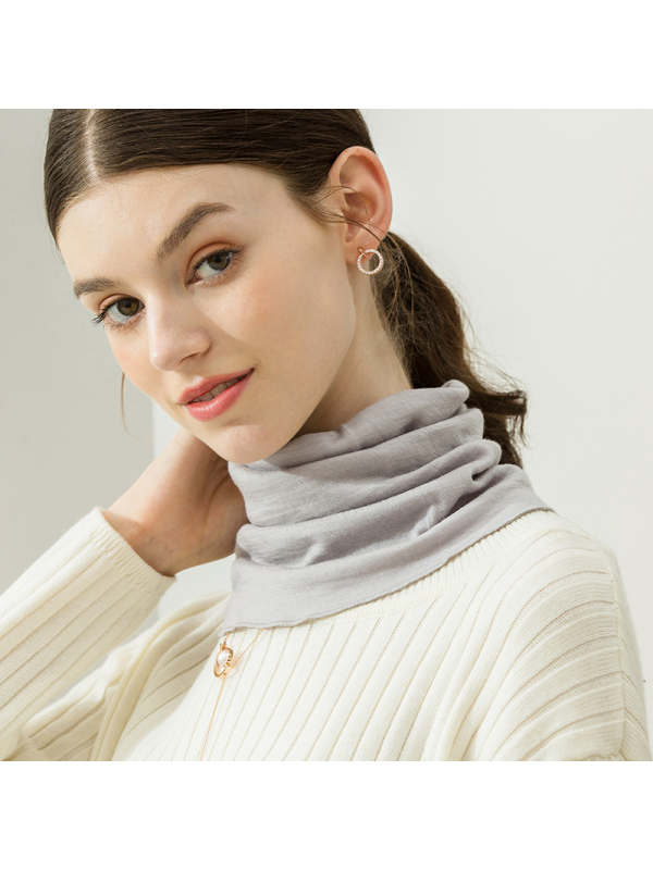 宏达HONDAR 秋冬女款经典纯色100%羊毛围巾双层保暖羊毛围脖围巾 WB334A