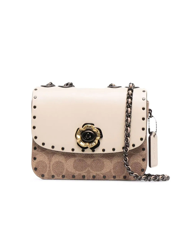COACH MADISON 口盖包 山茶花 织物拼皮 C2462