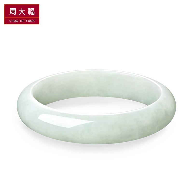 周大福珠宝首饰气质典雅翡翠玉石手镯 女K63603