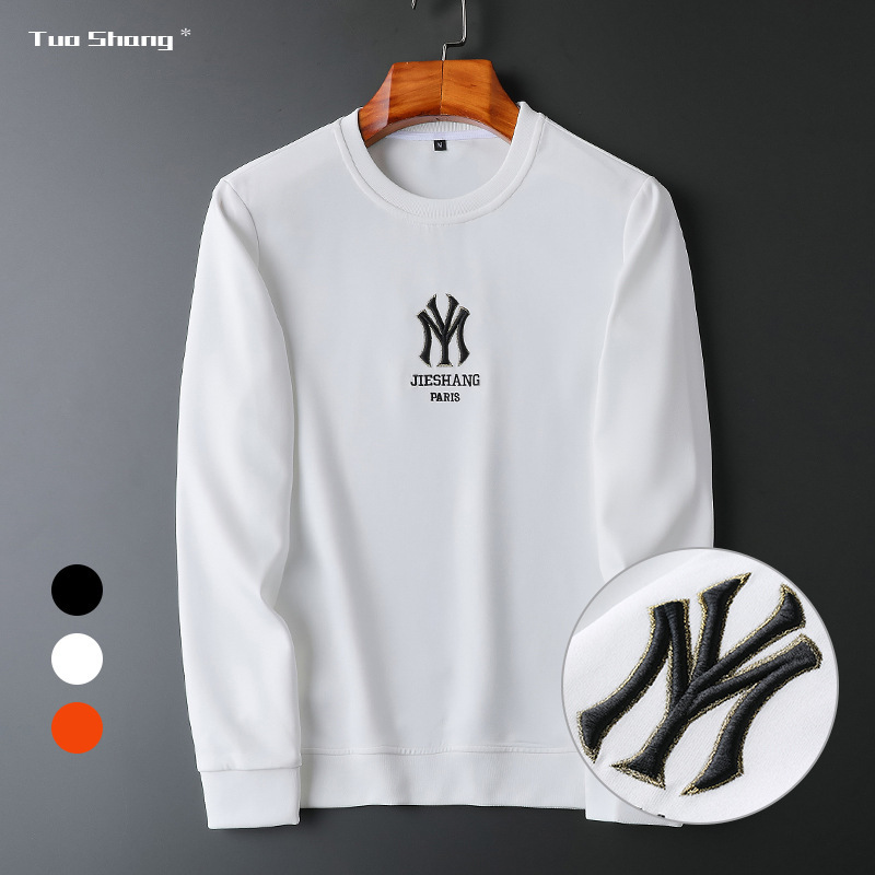 策霸2020新款男装欧品轻奢简奢男士圆领秋冬卫衣潮牌