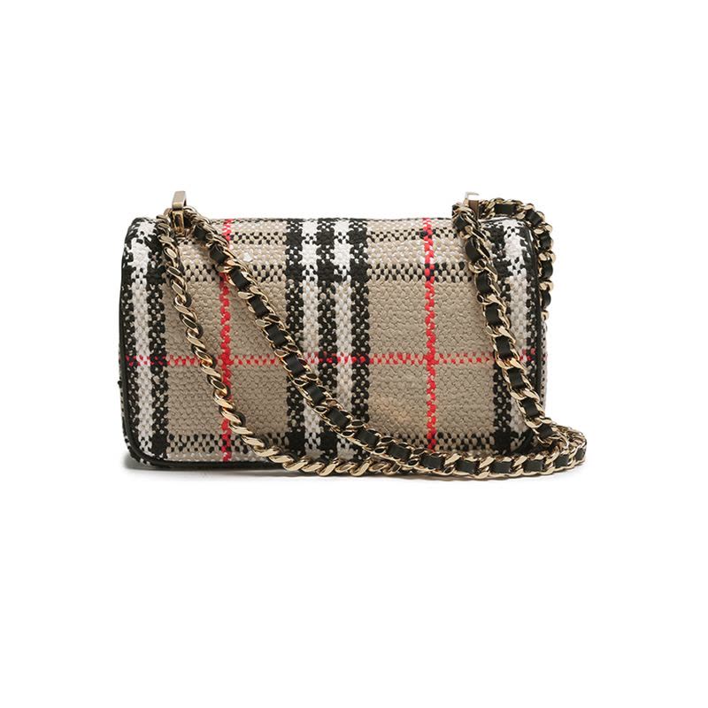 博柏利 BURBERRY 女款织物单肩斜挎包链条包Lola萝纳包迷你款8063083图片