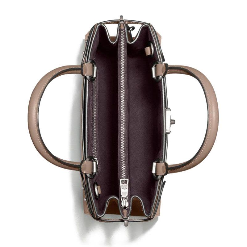 预订COACH HUTTON 手提单肩包 通勤手拎椭圆扣光面皮 608图片