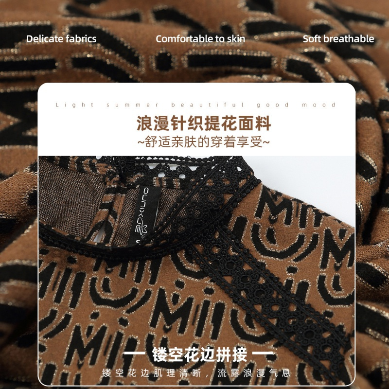 OUNIXUE欧昵雪 | [浪漫针织提花小衫]秋冬季设计感圆领字母上衣修身针织衫女