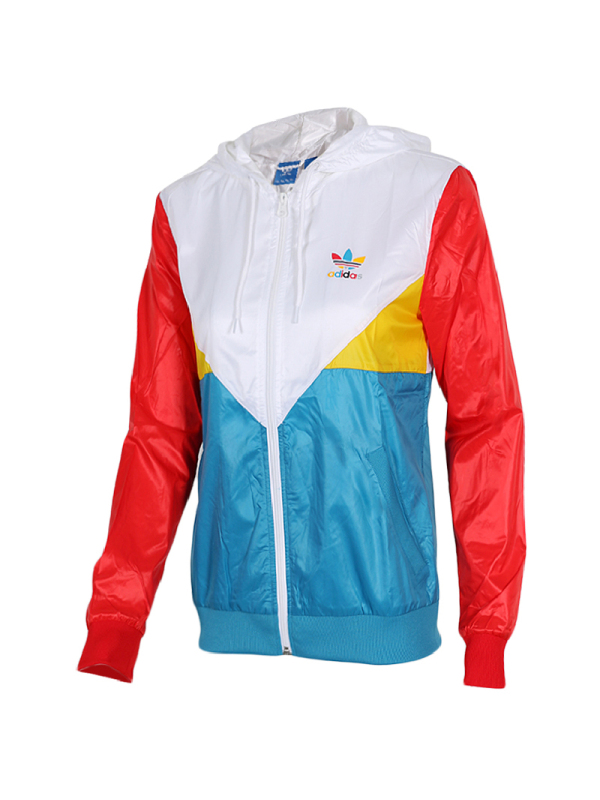 adidas阿迪达斯三叶草女装外套秋季薄款防风衣运动服透气夹克AZ7157