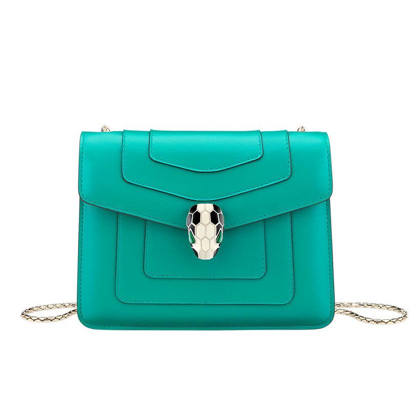 宝格丽 BVLGARI Serpenti Forever 链条包 经典蛇头光面皮 女士手提包图片