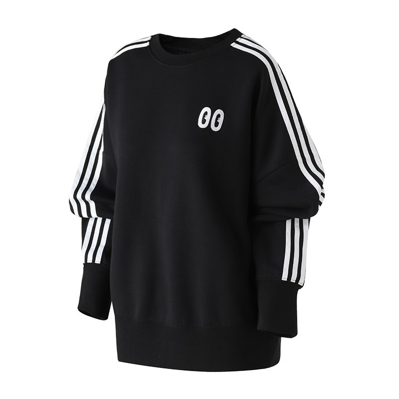 adidas阿迪达斯三叶草女装春季卫衣圆领套头衫DV2667 30 DV2667黑