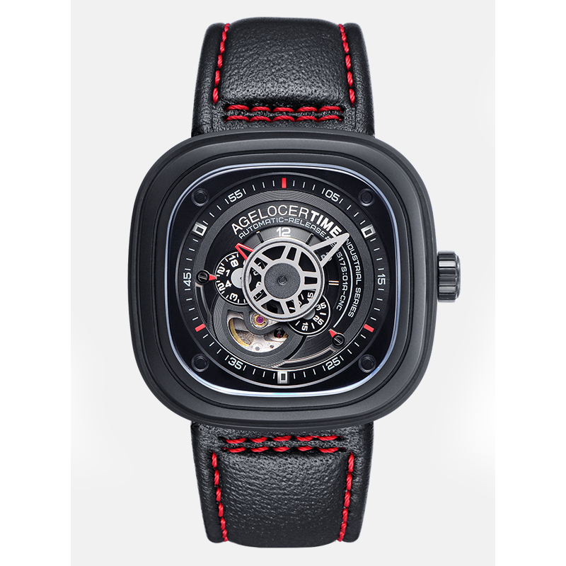 艾戈勒(agelocer)大爆炸瑞士原装进口手表时尚创意全自动机械表 男士