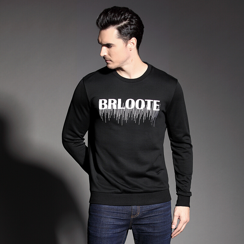 Brloote/巴鲁特男士时尚长袖卫衣 圆领套头T恤衫秋装