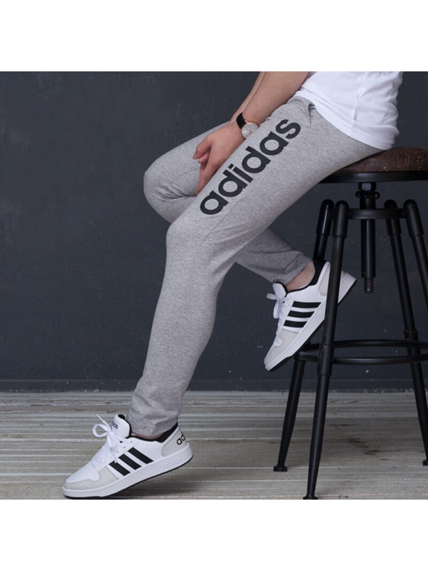 Adidas阿迪达斯男裤春季运动裤休闲训练舒适大LOGO长裤BR4079