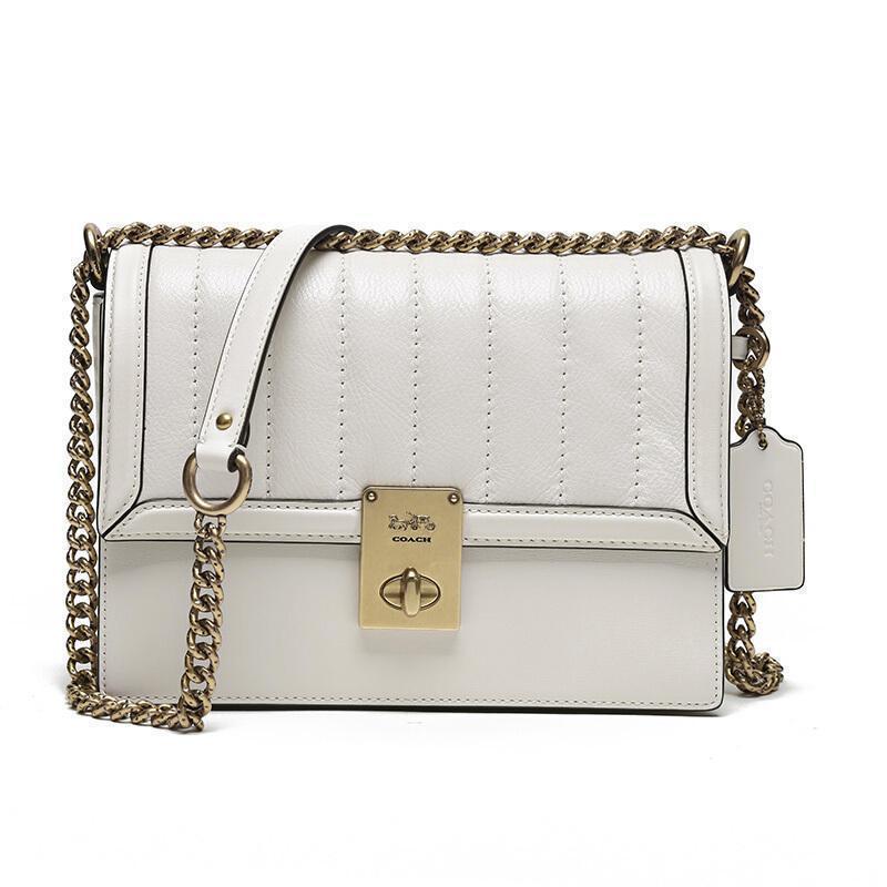 COACH 蔻驰 奢侈品 女款专柜款皮质HUTTON小号手提单肩斜挎包 89066