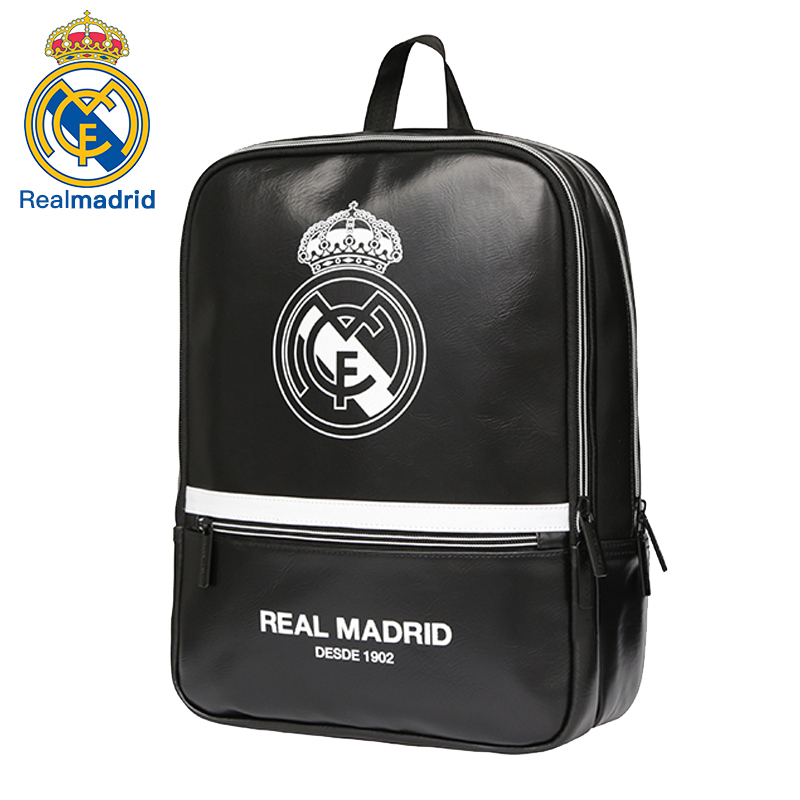 皇家马德里Realmadrid官方正品时尚男女士多功能大容量书包运动户外训练骑行商旅旅行电脑双肩挎包背包黑色