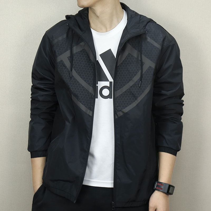 阿迪达斯（adidas）男款运动休闲防风夹克外套CV7003