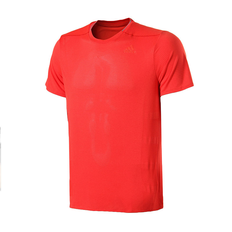 【自营】adidas阿迪达斯男子短袖T恤跑步训练休闲运动服CG1160 L CG1160红色