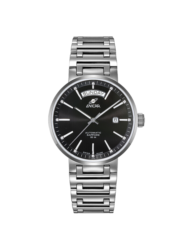 英纳格enicar精英系列时尚简约休闲商务钢带自动机械男士手表31695036