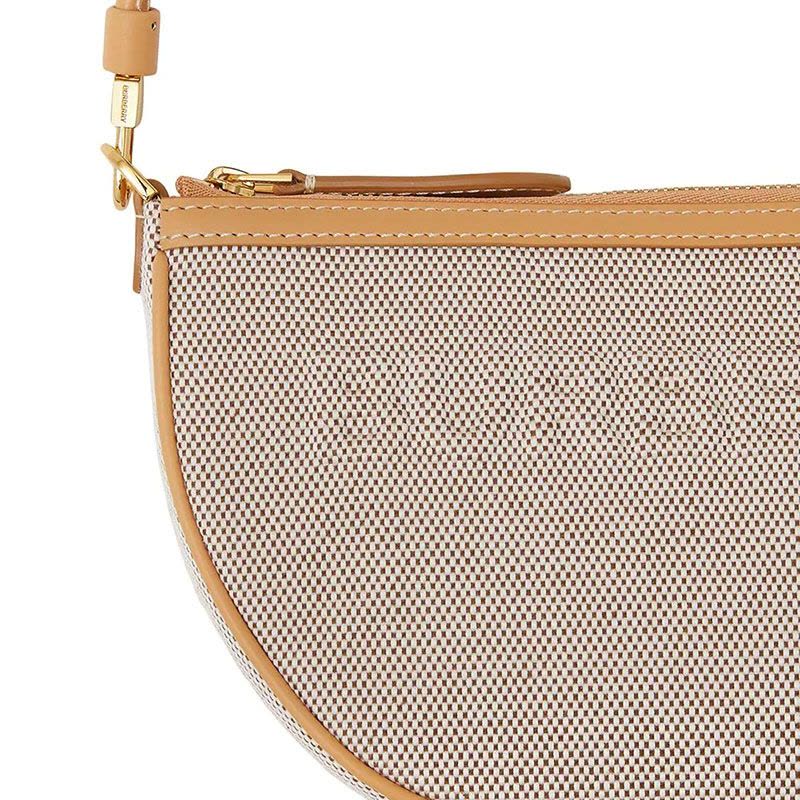 BURBERRY 博柏利( OLYMPIA 腋下包 字母印字标 织物拼皮 8038857 预售图片