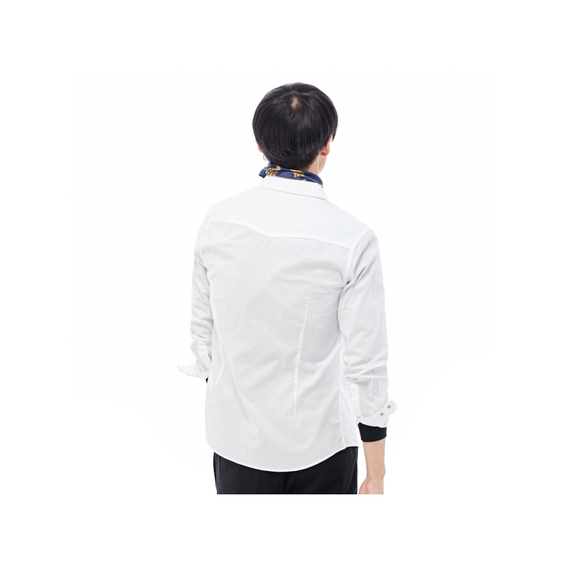 GXG长袖衬衫男装冬季男士经典修身时尚纯白色长袖衬衫_1