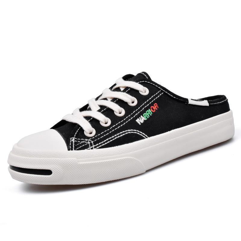 回力国潮女款夏款懒人一脚蹬百搭半拖帆布鞋休闲鞋