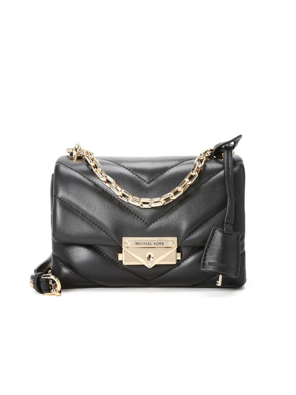 MICHAEL KORS MK Jessie LOGO标口盖包 单肩包 32T9S0EC1L银扣