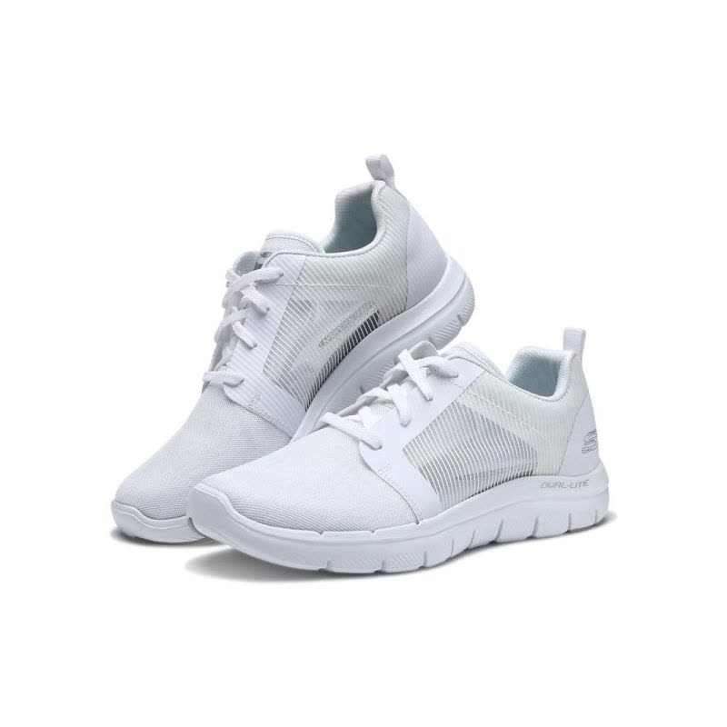 斯凯奇Skechers 运动鞋 夏季男子时尚舒适面透气轻质低帮休闲鞋-666045-WHT图片