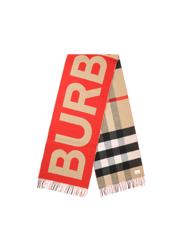 博柏利 BURBERRY 围巾 字母印字标毛质织物 男女同款围巾丝巾披肩 8037494