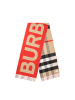 博柏利 BURBERRY 围巾 字母印字标毛质织物 男女同款围巾丝巾披肩 8037494