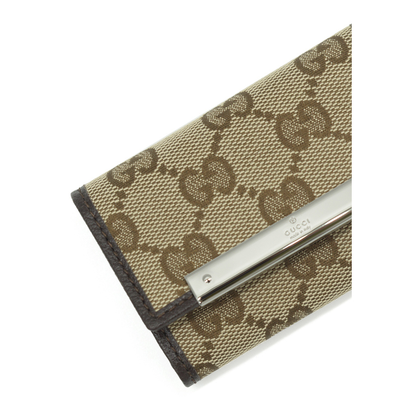 gucci古驰ggsupreme人造帆布织物米色钥匙包127048