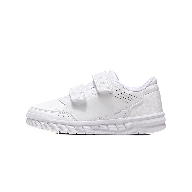 adidas阿迪达斯童男小童运动鞋休闲运动魔术贴鞋BA9524 BA9524亮白